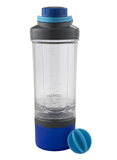 Contigo Shake & Go Fit Mixer Bottle with Storage Container, 22 oz, Carolina Blue