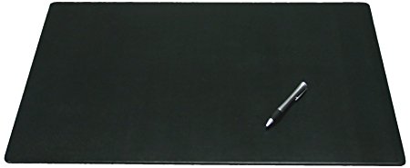 Dacasso Black Leather Conference Table or Desk Pad, 24 by 19-Inch