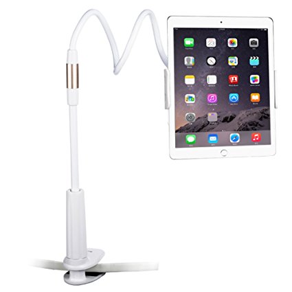 BENKS Mount/ Cellphone Mount/ Ipad Mount/ Tablets Mount, 360° Rotating, Lengthened 75 Cm, Bolt Clamp with Bracket for Apple Iphone 6 / Ipad Mini 3 / Ipad Air 2 / Galaxy Tab 4 10.1 / Galaxy Tab a 9.7 / 8.0 and for 4-10.1 Inch Android Device (luxury in 750mm for Ipad)