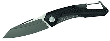 Kershaw Reverb (1220) Lightweight Folding Pocket Knife with 2.5 In. 8Cr13MoV Stainless Steel Blade; Features Carabiner Clip, Frame Lock, and Single Position Extra Deep Carry Pocket Clip; 1.6 oz.