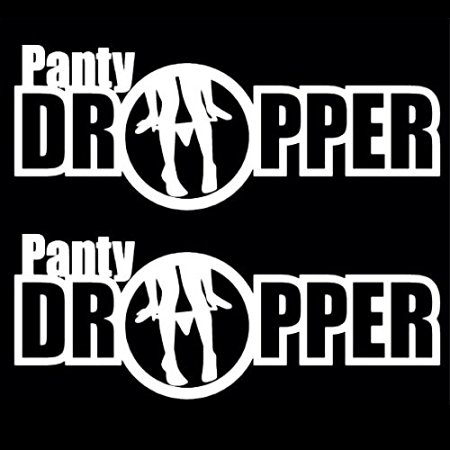 iJDMTOY (2) Joking Funny Panty Dropper Lowered Style Car Window Bumper Vinyl Decal Stickers