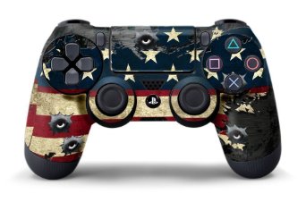 PS4 Controller Designer Skin for Sony PlayStation 4 DualShock Wireless Controller - Battle Torn Stripes