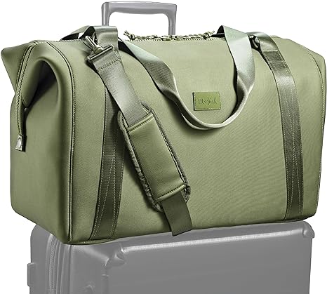 Fit & Fresh Premium Neoprene Weekender Bag, Travel Bag with Trolley Sleeve, Large Overnight Bag, Carry on Bag, Duffel Bags