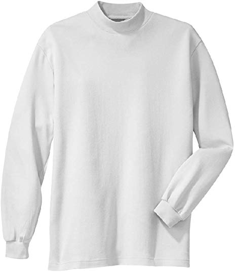 Men's Interlock Knit Mock Turtleneck in Sizes XS-6XL