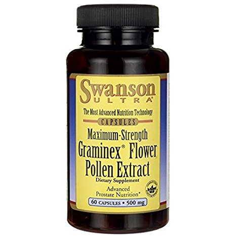 Swanson Max-Strength Graminex Flower Pollen Ext 500 mg 60 Caps