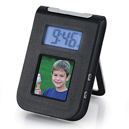1.5 Digital Photo Keychain with Travel Alarm Clock