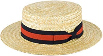 ZAKIRA Straw Boater Hat Handmade in Italy