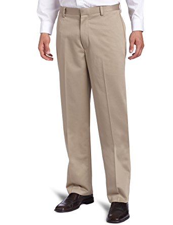 Dockers Men's Never Iron Essential Khaki D3 Classic-Fit Flat-Front Pant