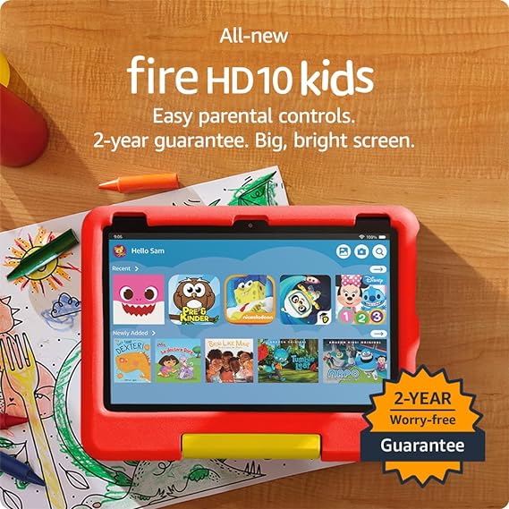 All-new Amazon Fire HD 10 Kids tablet — ages 3-7 | Parental controls, ad-free content, bright 10.1" screen | 2023 release, 32 GB, Disney Mickey Mouse