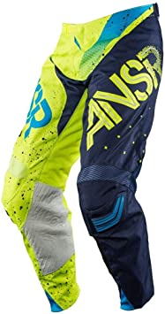 Answer Racing A17.5 Elite Limited Edition Halo Men's Off-Road Motorcycle Pants - Blue/Yellow/Size 34