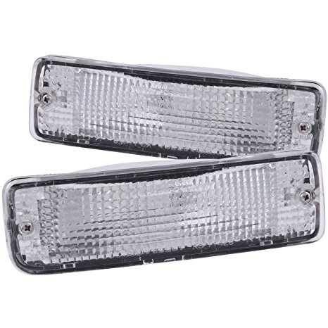 Anzo USA 511019 Toyota Chrome Clear w/Amber Reflectors Bumper Light Assembly - (Sold in Pairs)