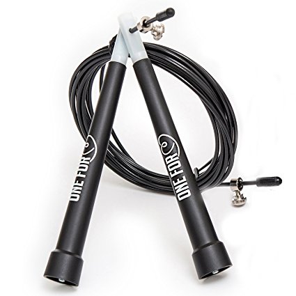 Crossfit Jump Rope - Best for Double Unders, Boxing, MMA, WOD, Cardio Workout. Speed Skipping Exercise & Fitness Training