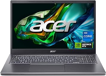 Acer Aspire 5 Slim Laptop | 15.6" FHD (1920 x 1080) IPS | Intel Core i7-1355U | NVIDIA GeForce RTX 2050 | 16GB DDR4 | 1TB Gen 4 SSD | Wi-Fi 6E | USB4/Thunderbolt 4 | Backlit KB | A515-58GM-76KW, Gray