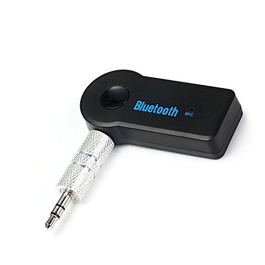 FastSnail Bluetooth Receiver Portable 3.5mm with Mic Microphone Streaming Car A2DP Wireless Bluetooth AUX Audio Music Receiver Adapter for iPhones ipod Samsung Cell Phones Car Home Stereo