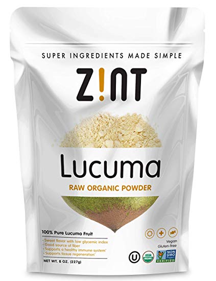 Organic Lucuma Powder by Zint: Paleo Certified, Non GMO, Lucuma Fruit Superfood - Fiber, Calcium Vitamin B1, B2, C - Sweet Creamy Flavor for Amazing Smoothies (8 oz)