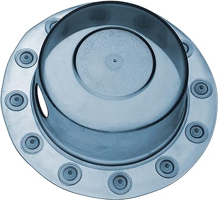 SlipX Solutions Bottomless Bath Overflow Drain Cover for Tub, Adds Inches of Water to Bathtub for a Warmer Deeper Bath, Spa Accessories, Drain Block, Water Stopper Plug (4 inch Inner Diameter, Dusty Blue)