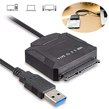 USB 3.0 to SATA 2.5 inch 3.5 inch Hard Drive Converter Cable 12v Power Adapter 5Gbps