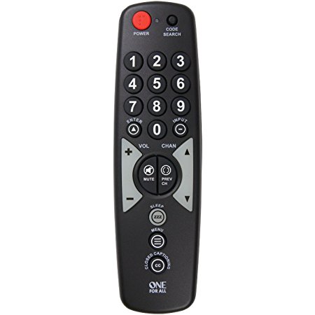 One For All OARH01B Single Device Universal Remote Control