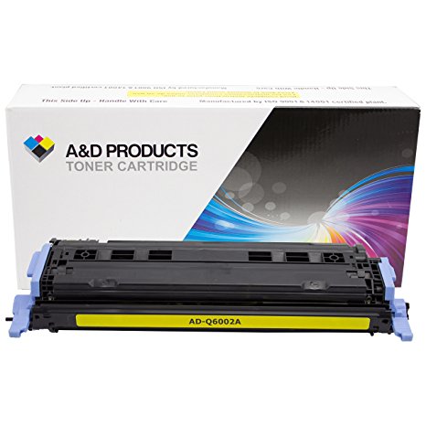 A&D Products Compatible Replacement for HP Q6002A Toner Cartridge HP 124A Yellow (2,000 Page Yield)