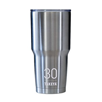 Takeya Originals Insulated Stainless Steel Tumbler with Sip Lid, Steel, 30 Ounce