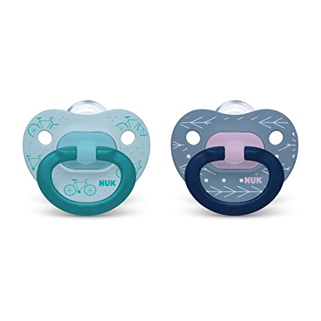 NUK Orthodontic Pacifiers, Girl, 6-18 Months, 2-Pack