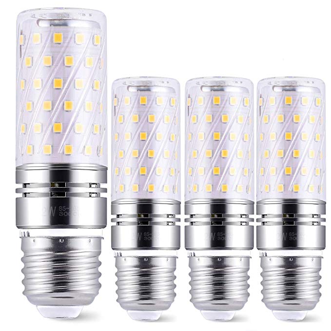 HzSane LED Corn Bulbs, 15W Warm White 3000K LED Bulbs, 120 Watt Incandescent Bulbs Equivalent, E26 Base, 1400 Lumens LED Lights, Cylinder Bulbs, 4 Pack