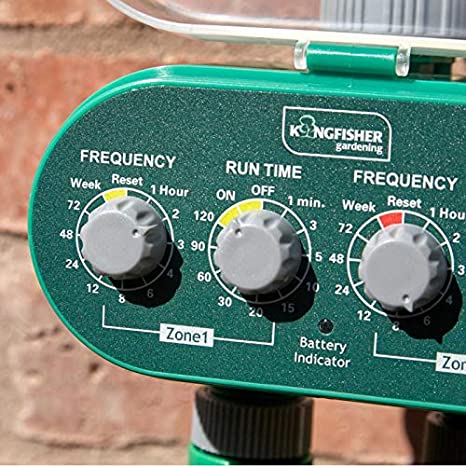 Kingfisher WT400 Twin Outlet Electrical Water Timer, Transparent, One Size