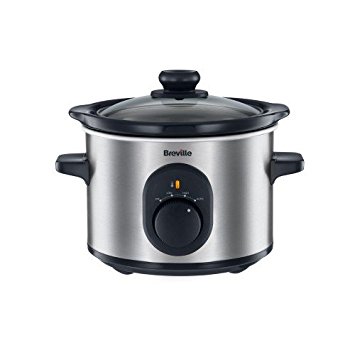 Breville VTP169 Compact Slow Cooker, 1.5 L - Silver