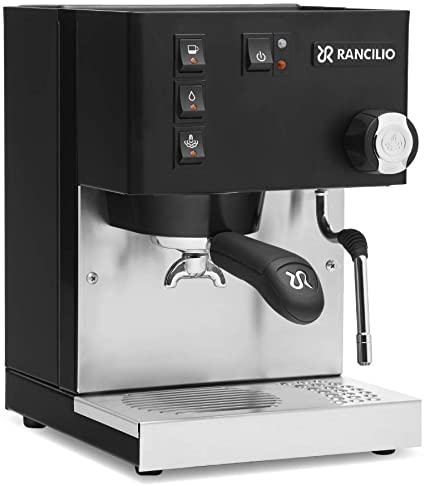 Rancilio Silvia Espresso Machine with Iron Frame and Stainless Steel Side Panels, 11.4 by 13.4-Inch (Updated Black - 2020 Version)