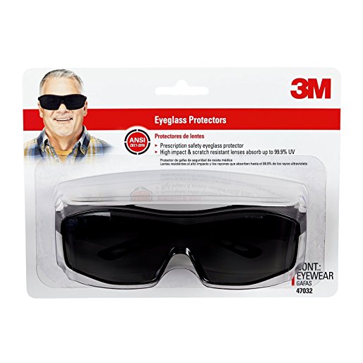 3M 47032-WZ6 Safety Eyeglass Protectors with Scratch Resistant Lens, Tinted