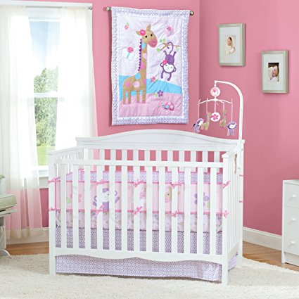 Summer Infant Pretty Pals 4 Piece Nursery Crib Bedding Set (Discontinued by Manufacturer)