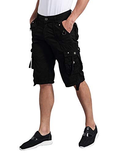 Sirain Men's Cargo Shorts, Mens Loose Fit Athletic Cotton Casual Shorts