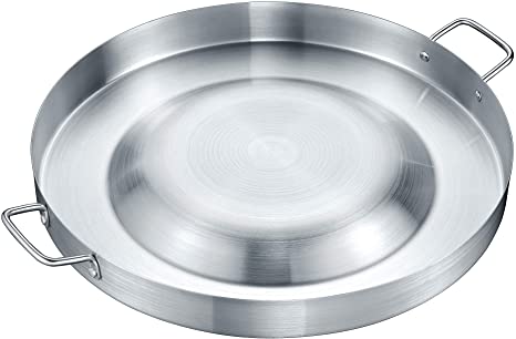 Concord Large Stainless Steel Convexed Comal Coza, 21.25" Mexican Discada (21.25)