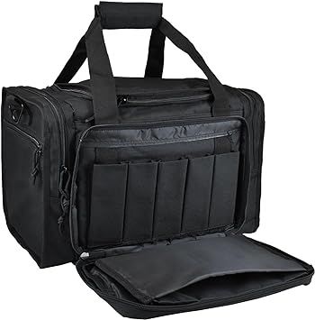 AUMTISC Tactical Pistol Range Bags for Handguns and Ammo Gun Range Bag Duffle for Shooting Bag Soft Handgun Cases（2160）