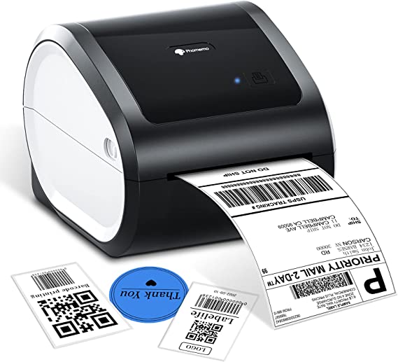 Phomemo Label Printer- Shipping Thermal Printer D520 4x6 Desktop Label Printer for Barcode, Mailing, Address Labels, Postage, Compatible with Shopify, FedEx, Ebay, Etsy