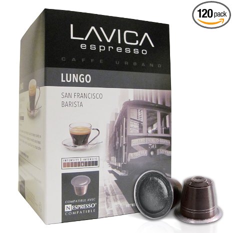 LUNGO ESPRESSO (120 capsules) Lavica Dark Roast Nespresso Compatible Coffee Capsules