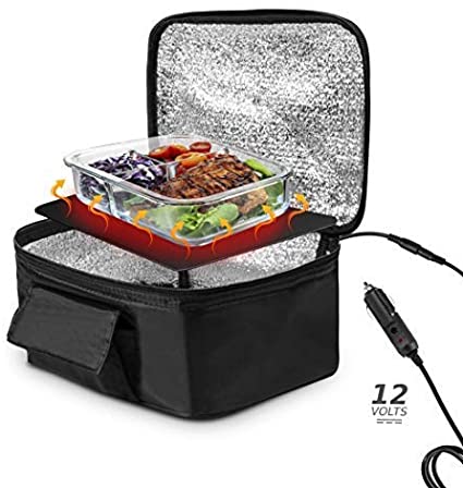Electric Food Portable Oven Heating Lunch Box - 12V Warmer Lightweight Car Food Warmer, Personal Reheating & Raw Food Cooking Perfect for Office and Travel, Potlucks and Home Kitchen, Zento Deals