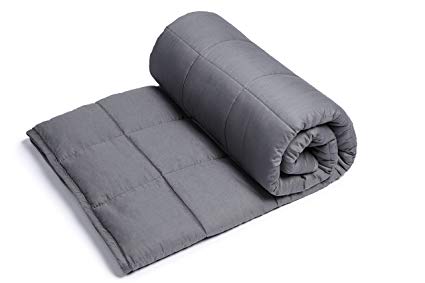 Weighted Blanket for Adults (20 lbs for 150-200 lbs Individuals) by Sivio, Perfect for Fall Asleep Faster Sleep Better, Reduce Anxiety, Autism, Sensory Processing Disorder (60" x 80",Dark Gray)