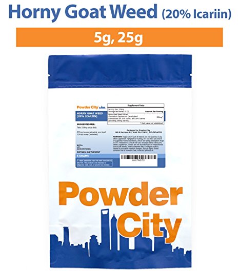 Powder City Horny Goat Weed (20% Icariin) (25 Grams)