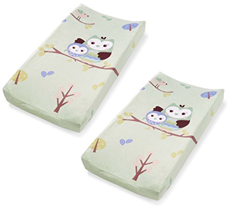 Summer Infant Changing Pad Cover, Who Loves You Owl, 2 Count