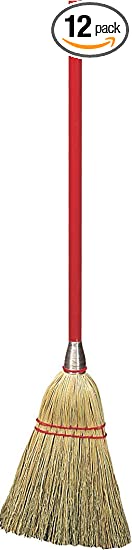 Carlisle 368100 Corn Blend Lobby Broom with Wood Handle, 34" Length (Case of 12)