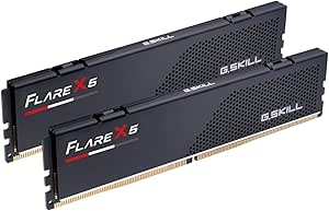 G.SKILL Flare X5 Series (AMD Expo) DDR5 RAM 32GB (2x16GB) 6400MT/s CL32-39-39-102 1.40V Desktop Computer Memory UDIMM - Matte Black (F5-6400J3239G16GX2-FX5)