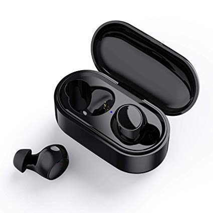 Poweradd Bluetooth 5.0 Wireless Headphones, True Wireless Earphones Earbuds 3D Stereo Sound Built-in Mic with Portable Charging Case