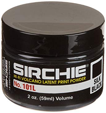 Sirchie Hi-Fi Volcano Latent Fingerprint Powder, 2 oz Jar, Silk Black