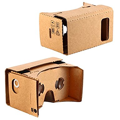 KR-NET Bigger Google Cardboard - VR 3D Virtual Reality Glasses Camera Headset Controller DIY Kit for Large Smart Phone Galaxy Note 3 4 5 iPhone 6/6S Plus 5.7"