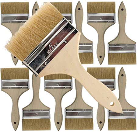 Pro Grade - Chip Paint Brushes - 12 Ea 4 Inch Chip Paint Brush