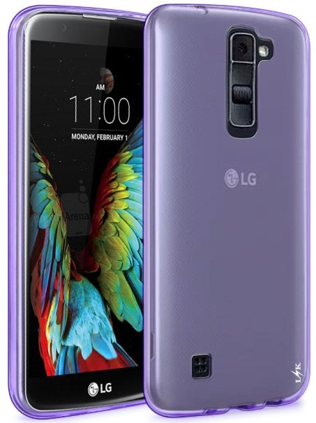 LG K10 Case, LK Ultra [Slim Thin] Scratch Resistant TPU Gel Rubber Soft Skin Silicone Protective Case Cover for LG K10 (Purple)