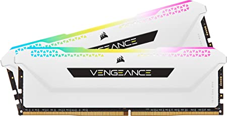 Corsair Vengeance RGB PRO SL 32GB (2x16GB) DDR4 3200MHz C16, Illuminated Desktop Memory Kit (10 Individually Addressable RGB LEDs, Wide Compatibility, Optimised for Bandwidth & Response Times) White