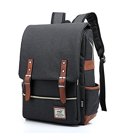 Unisex Professional Slim Business Laptop Backpack, Feskin Fashion Casual Durable Travel Rucksack Daypack (Waterproof Dustproof) with Tear Resistant Design for Macbook, Tablet - Dark Grey