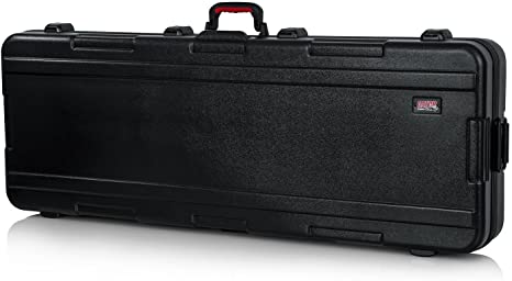 Gator Cases Molded Flight Case for 76-Note Keyboards with TSA Approved Locking Latches and Recessed Wheels; (GTSA-KEY76)